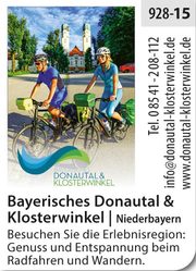 Bayerisches Donautal und Klosterwinkel