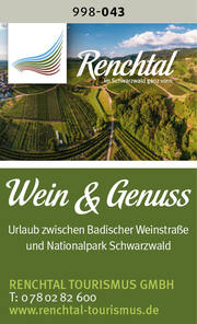 Renchtal – Wein & Genuss im Schwarzwald