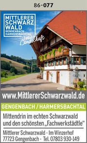 Mittlerer Schwarzwald - Mittendrin statt nur zu Gast. 