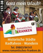 Romantisches Franken – Historische Städte, Radfahren, Wandern