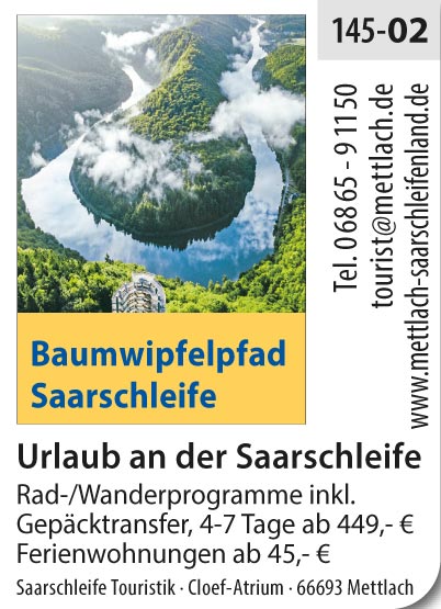 Urlaub an der Saarschleife - Rad- und Wanderprogramme