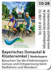 Bayerisches Donautal und Klosterwinkel - Radfahren & Wandern