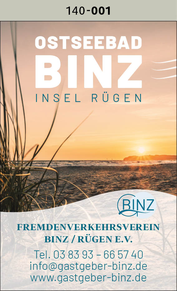 Ostseebad Binz/Rügen – Gastgeberverzeichnis