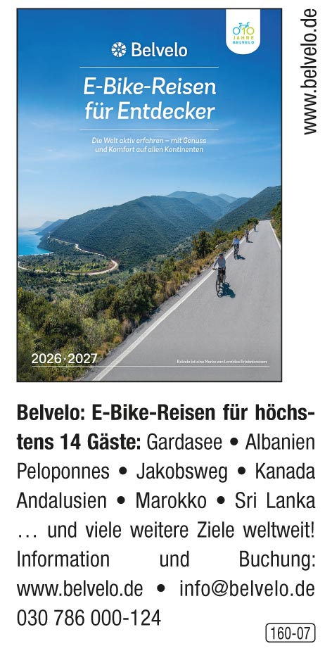 BELVELO - E-Bike Reisen für Entdecker