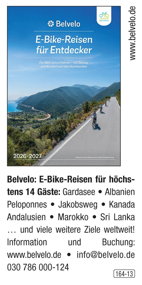 BELVELO - E-Bike Reisen für Entdecker