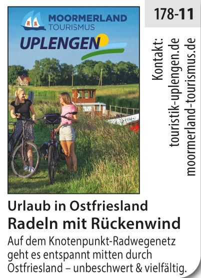 Moormerland | Uplengen – Urlaub in Ostfriesland – Radeln mit Rückenwind