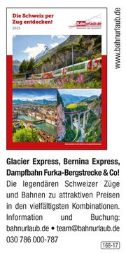 Bahnurlaub – Die Schweiz per Zug entdecken