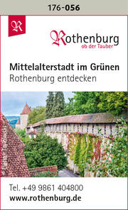 Rothenburg ob der Tauber – Mittelalterstadt im Grünen