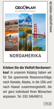 Geoplan Privatreisen nach Nordamerika