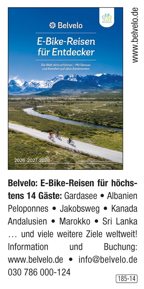 BELVELO - E-Bike Reisen für Entdecker